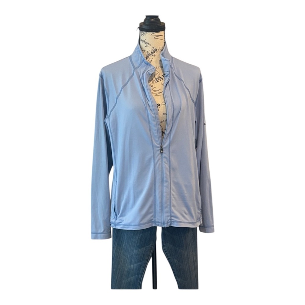 /Footjoy Cabarrus jacket light blue long sleeve zip-up front Sz L